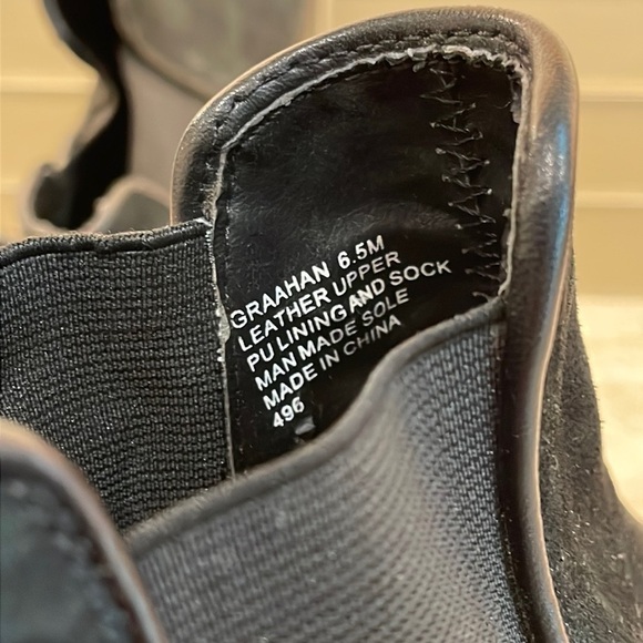 Steve Madden Graahan Suede Black Ankle Booties Size 6.5 - Picture 8 of 12